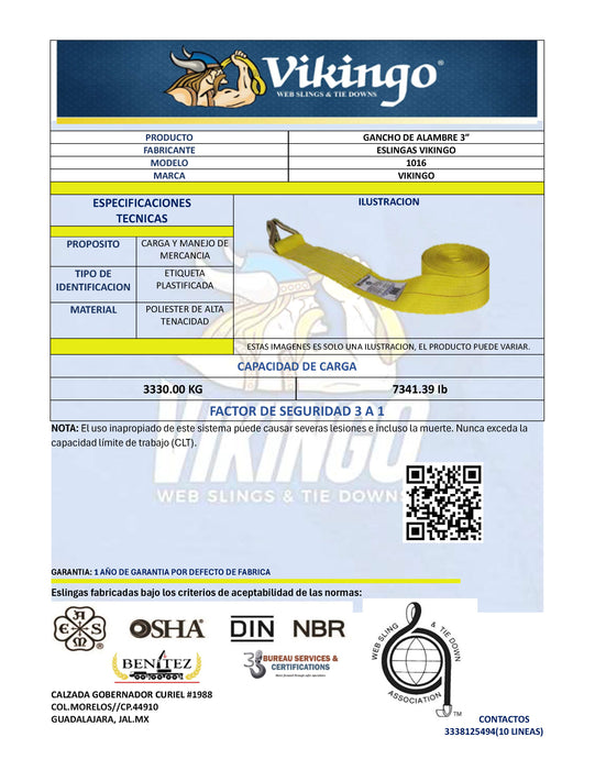 3" WIRE HOOK TECHNICAL USE BAND