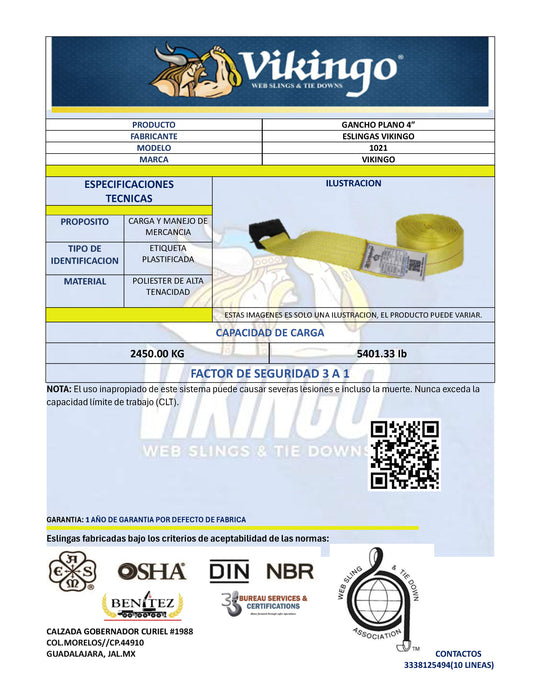 TECHNICAL USE BAND WITH 4" FLAT HOOK